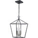 Flynt II 4 Light 12 inch Flat Black/Brushed Polished Nickel Foyer Light Ceiling Light in Flat Black / Polished Nickel