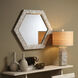 Lucille 30 inch 150 watt Mixed Blue and White and Light Red Mother of Pearl Table Lamp Portable Light