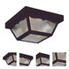 Builder's Choice 2 Light 9 inch Matte Black Exterior Flushmount