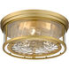 Clarion 3 Light 16 inch Olde Brass Flush Mount Ceiling Light in Oil Rubbed Bronze