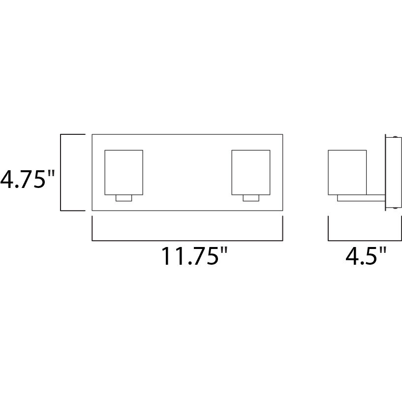 Blocs LED LED 11.75 inch Polished Chrome Wall Sconce Wall Light