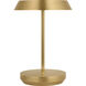 Sean Lavin Tepa 9 inch 2.4 watt Hand Rubbed Antique Brass Rechargeable Table Lamp Portable Light