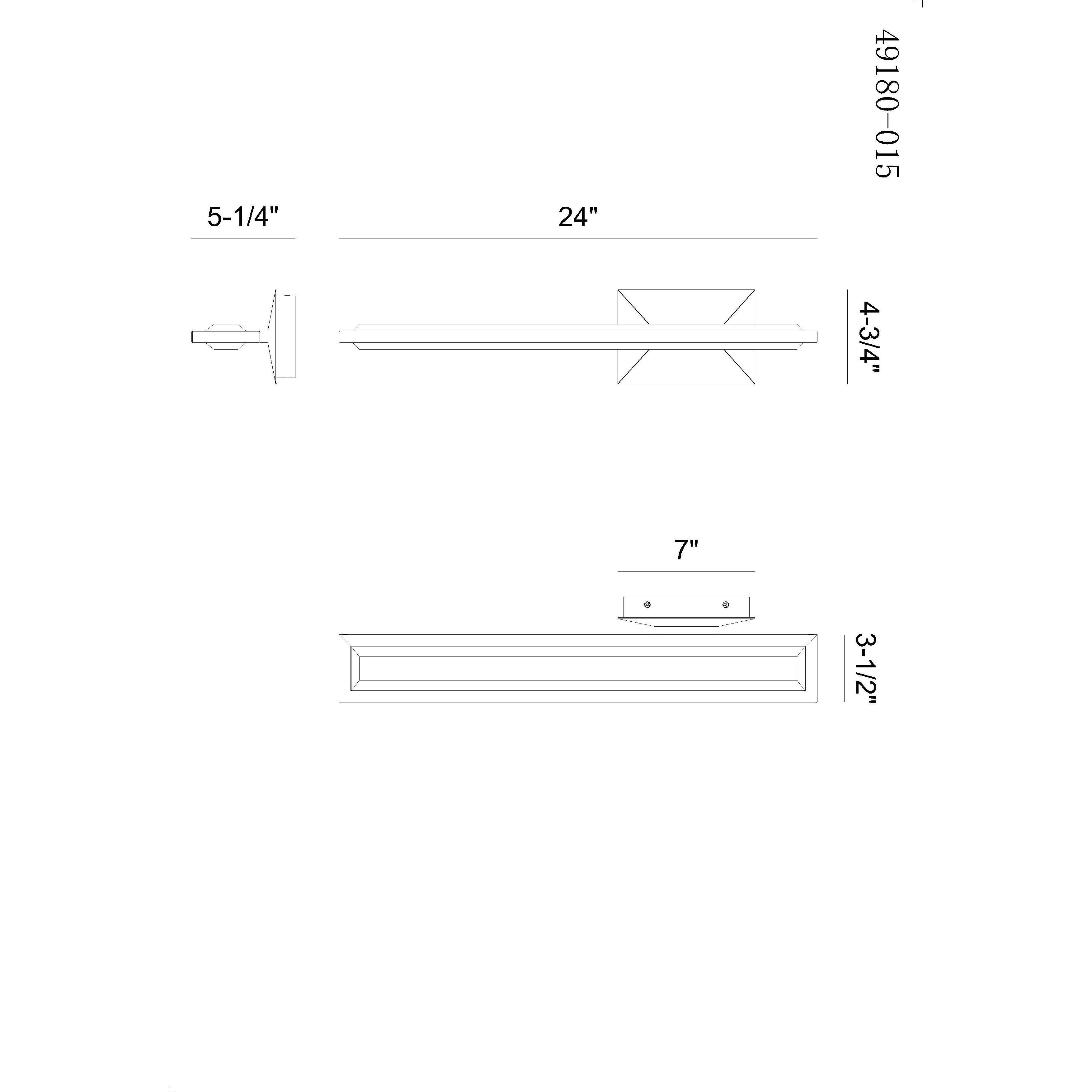 Aelin LED 24 inch Matte Black Outdoor Wall Sconce