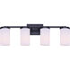 Britton 4 Light 28 inch Matte Black Vanity Fixture Wall Light
