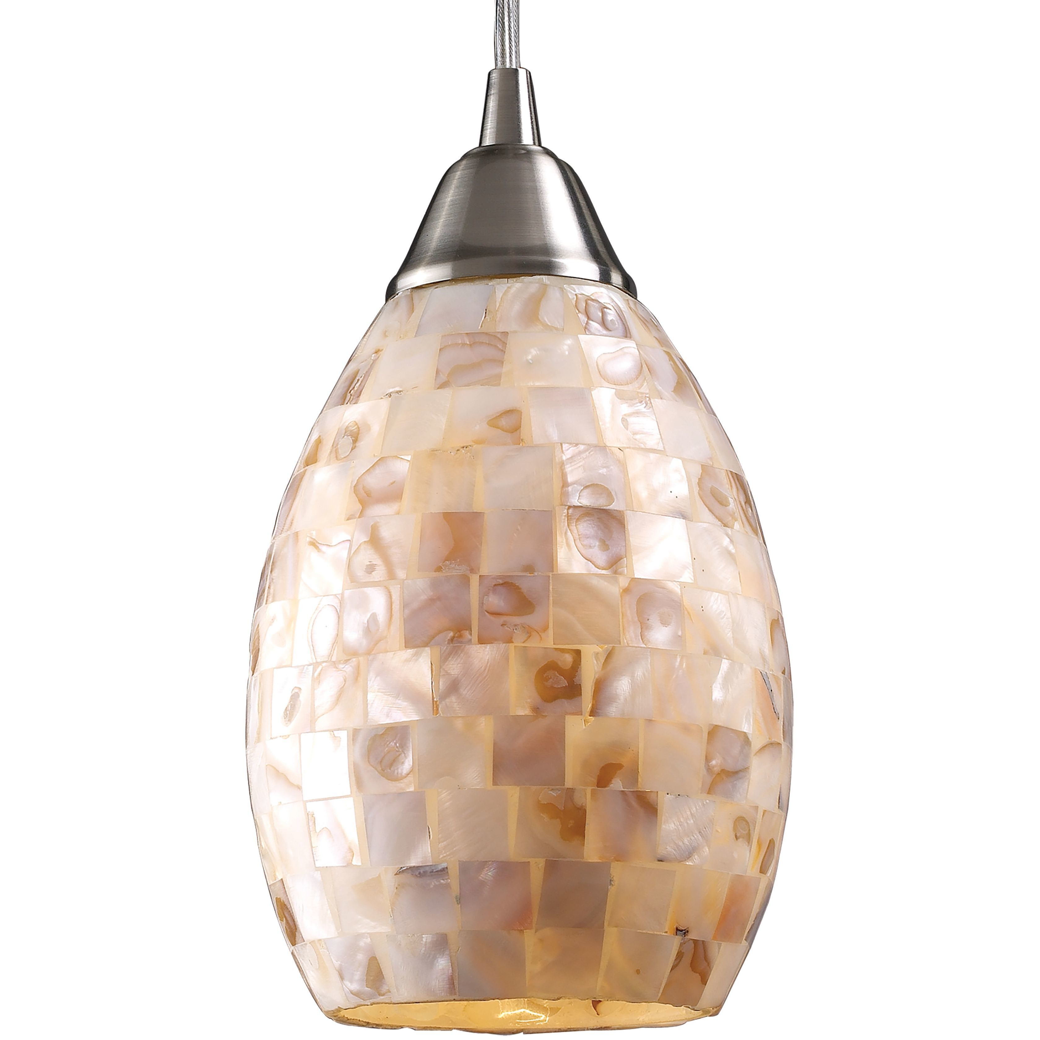 Capri 1 Light 5 inch Satin Nickel Pendant Ceiling Light