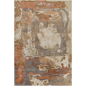 Kavita 144 X 106 inch Prairie Dust / Warm Grey / Walnut / Clay / Army Green Handmade Rug in 9 x 12