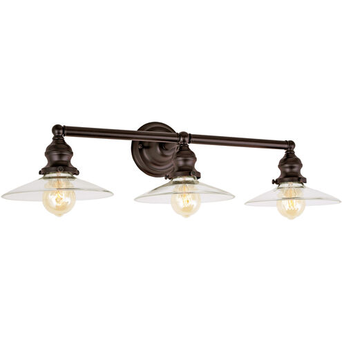 Union Square Ashbury 3 Light 28 inch Oil Rubbed Bronze Bathroom Wall Sconce Wall Light