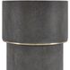 Wessex 22.5 X 8.5 inch Charcoal Faux Shagreen and Brushed Brass Drink Table