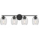 Miravelle 4 Light 30.5 inch Matte Black Bathroom Vanity Light Wall Light