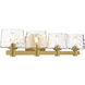 Drysdale 4 Light 32.5 inch Soft Brass Bath Vanity Wall Light