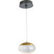 Athena LED 4.5 inch Matte Black and Brushed Brass Pendant Ceiling Light