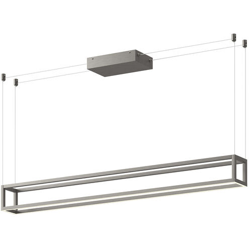 Plaza Linear Pendant Ceiling Light in Brushed Nickel