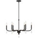 Viremont 6 Light 28 inch Matte Black Chandelier Ceiling Light