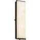 Alabaster Rocks Wall Sconce Wall Light in Dark Bronze