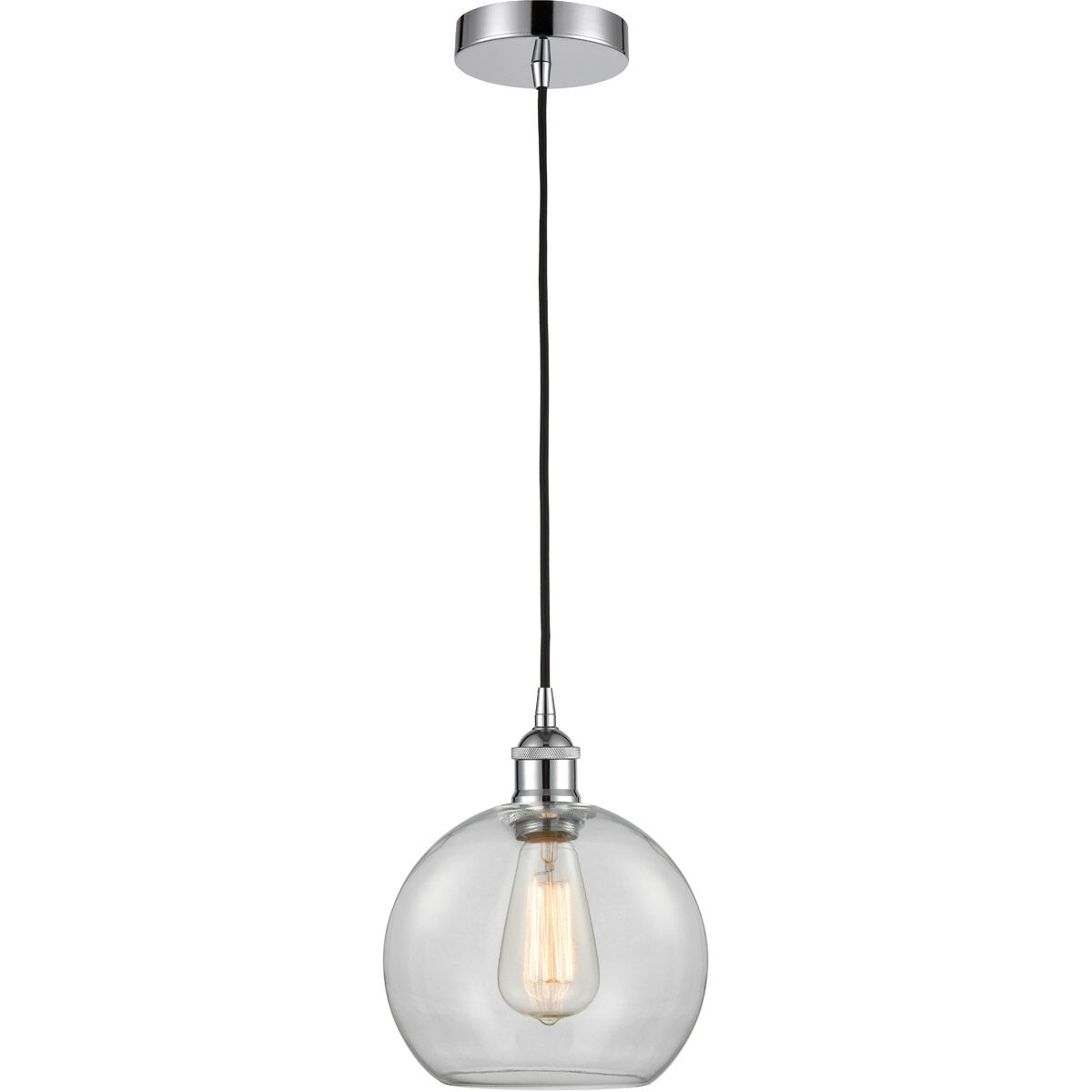Edison Athens LED 8 inch Polished Chrome Mini Pendant Ceiling Light