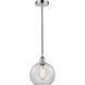 Edison Athens LED 8 inch Polished Chrome Mini Pendant Ceiling Light