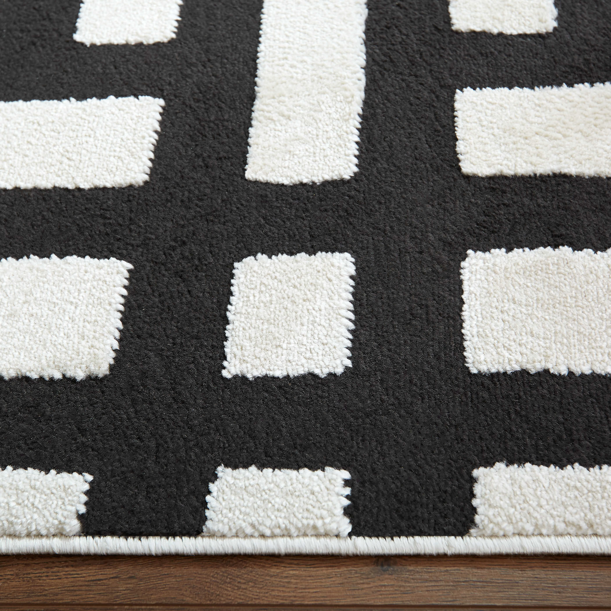 Optika 158 X 118 inch Black/White Rug in 10 x 13