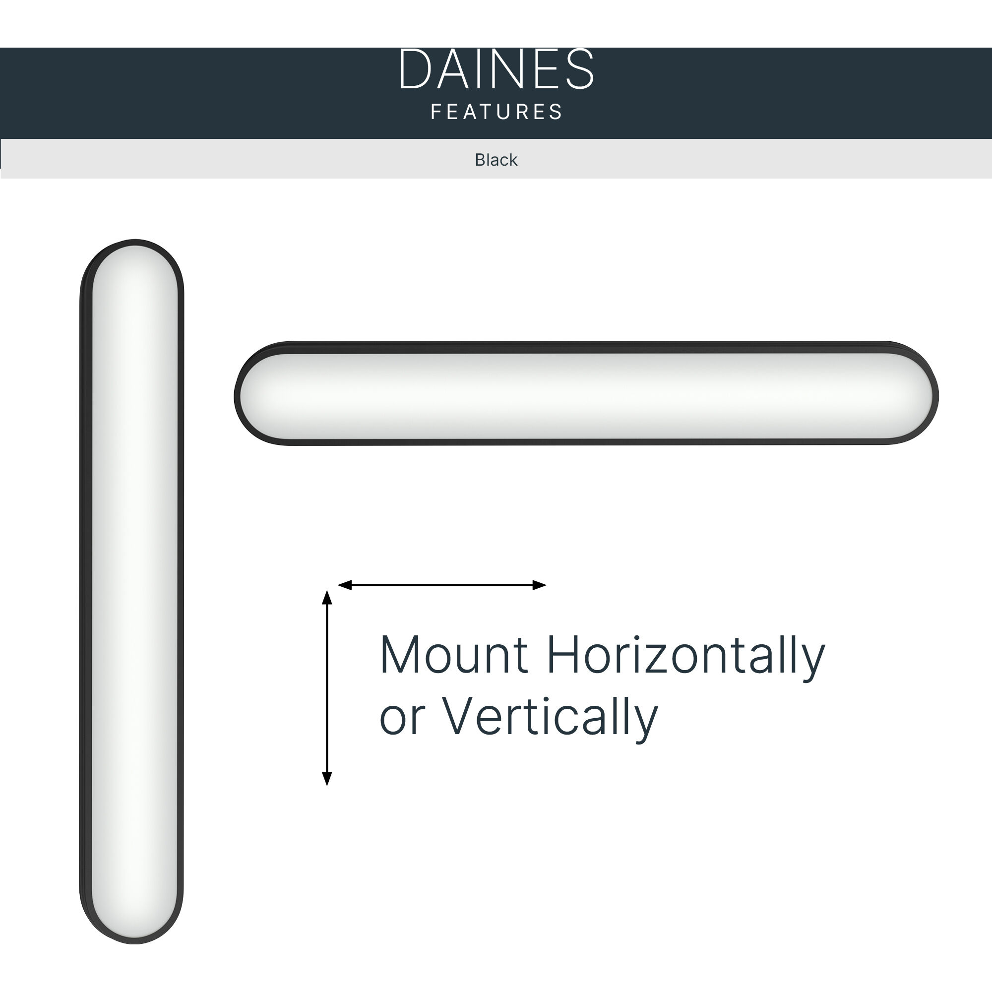 Daines LED 32.75 inch Black Bath Bar Wall Light