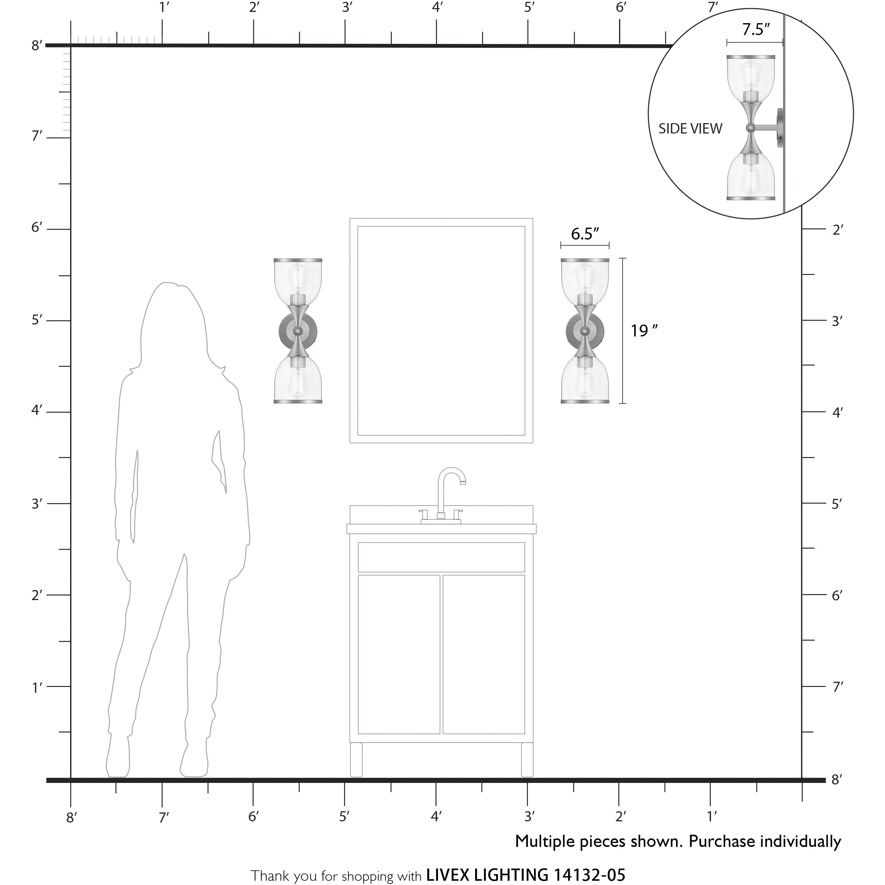 Ashridge 2 Light 6.5 inch Polished Chrome Vanity Wall Sconce Wall Light