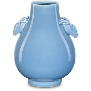 Sky Blue 11.38 X 9 inch Deer Handles Vase