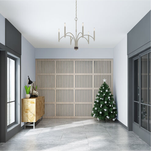 Wisteria 6 Light 26 inch Brushed Nickel Chandelier Ceiling Light