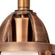 Nouveau 2 Olean LED 7 inch Antique Copper Sconce Wall Light in Matte White Glass
