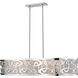 Opal 6 Light 45 inch Chrome Linear Chandelier Ceiling Light