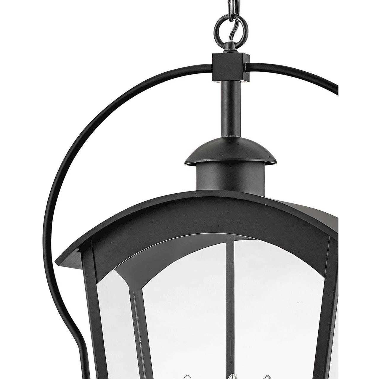 Heritage Yale 3 Light 17 inch Black with Burnished Bronze Outdoor Hanging Lantern