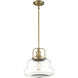 Garvey 1 Light 14 inch Warm Brass Pendant Ceiling Light, Essentials