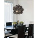 Comet 6 Light 20 inch Smoke with Polished Chrome Chandelier Ceiling Light