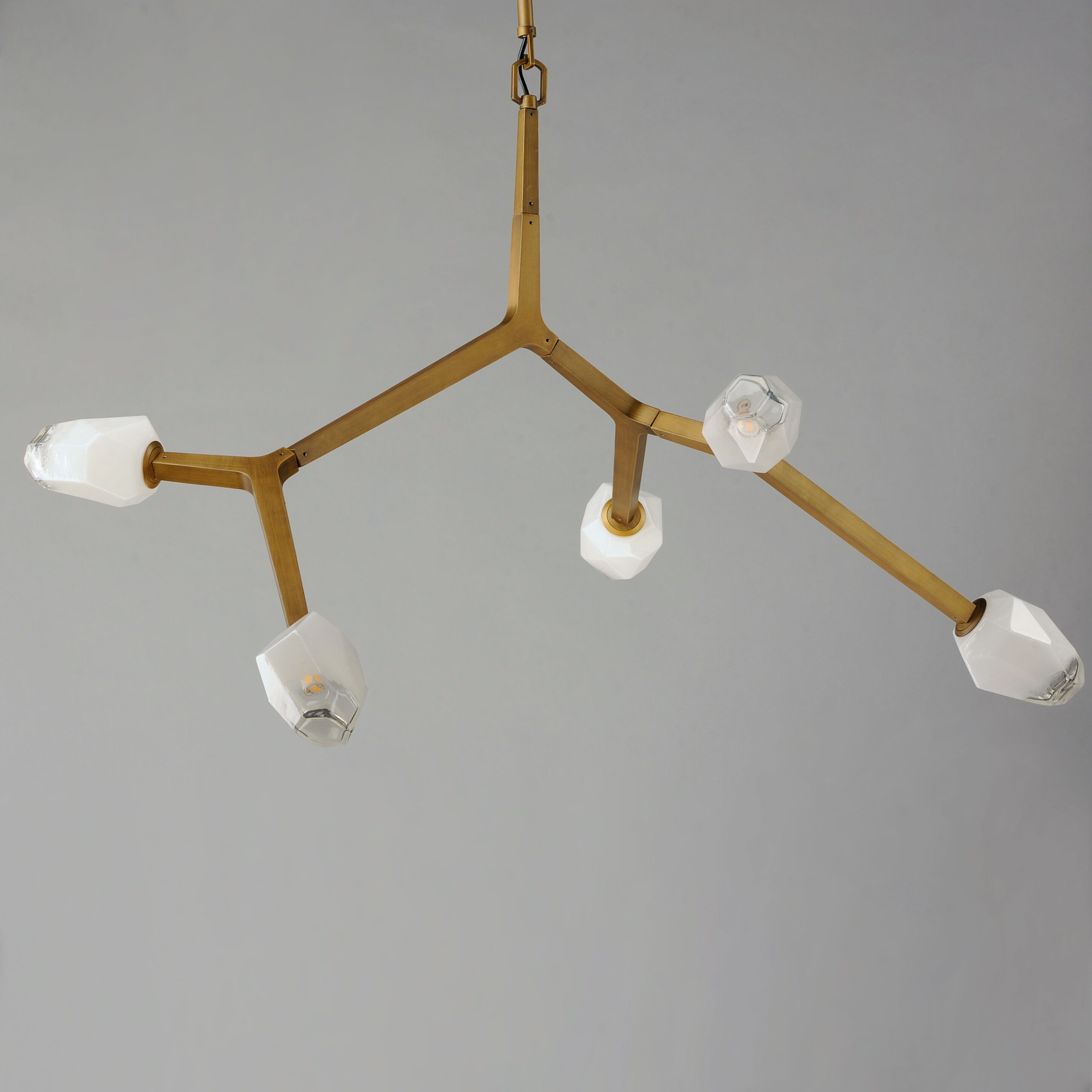Blossom LED 35.75 inch Natural Aged Brass Multi-Light Pendant Ceiling Light