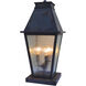 Croydon 3 Light 21 inch Satin Black Column Mount in Clear