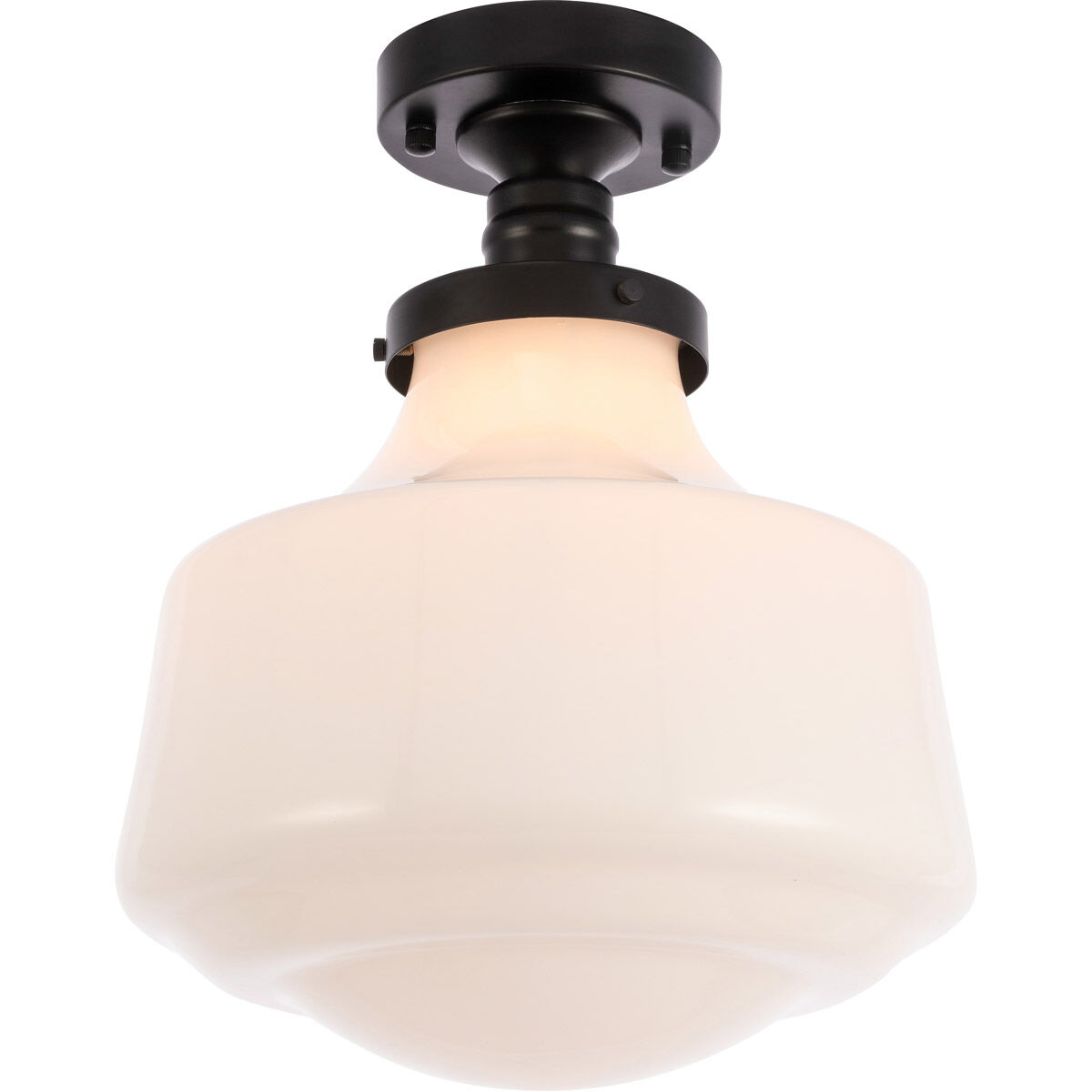 Lyle 1 Light 11 inch Black Flush Mount Ceiling Light