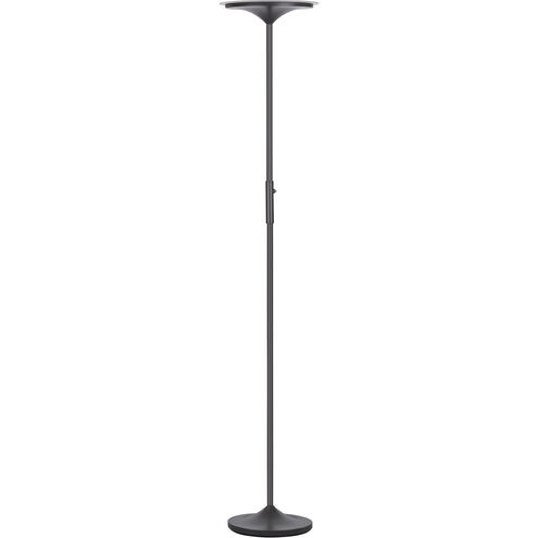 Leipzig 71 inch 20 watt Museum Black Torchiere Portable Light 