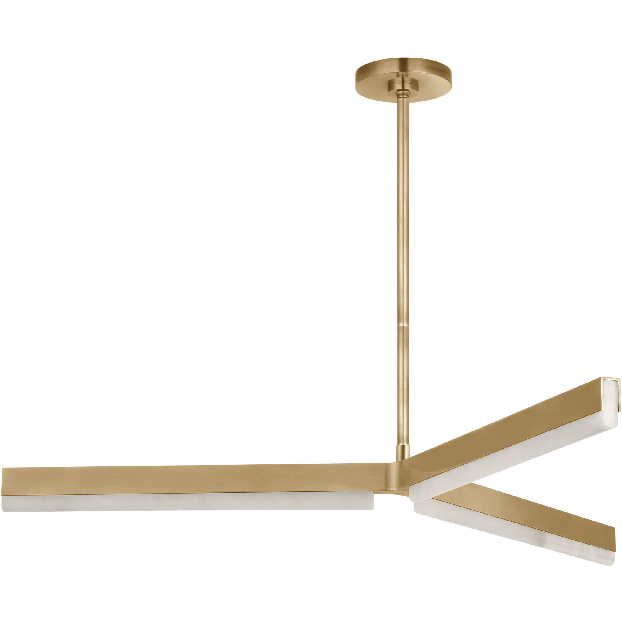Kelly by Kelly Wearstler Linea LED 42 inch Hand Rubbed Antique Brass Chandelier Ceiling Light
