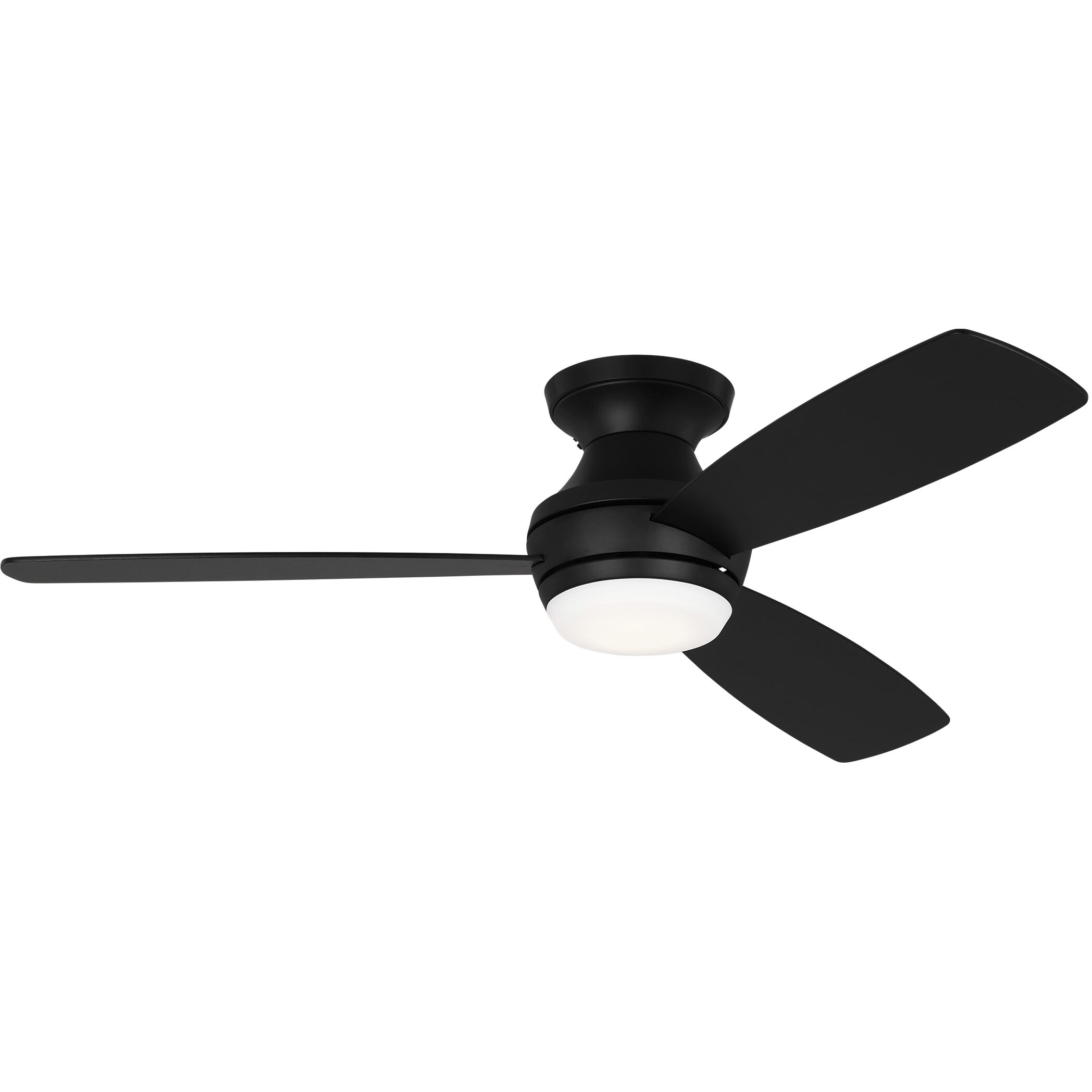 Ikon 52 inch Midnight Black with Midnight Black/American Walnut reversible blades Ceiling Fan