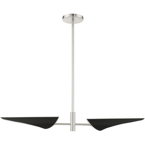 Capistrano 2 Light 38 inch Brushed Nickel Linear Chandelier Ceiling Light