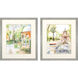 Scenic Green and Multi and Orange and Beige Framed Art