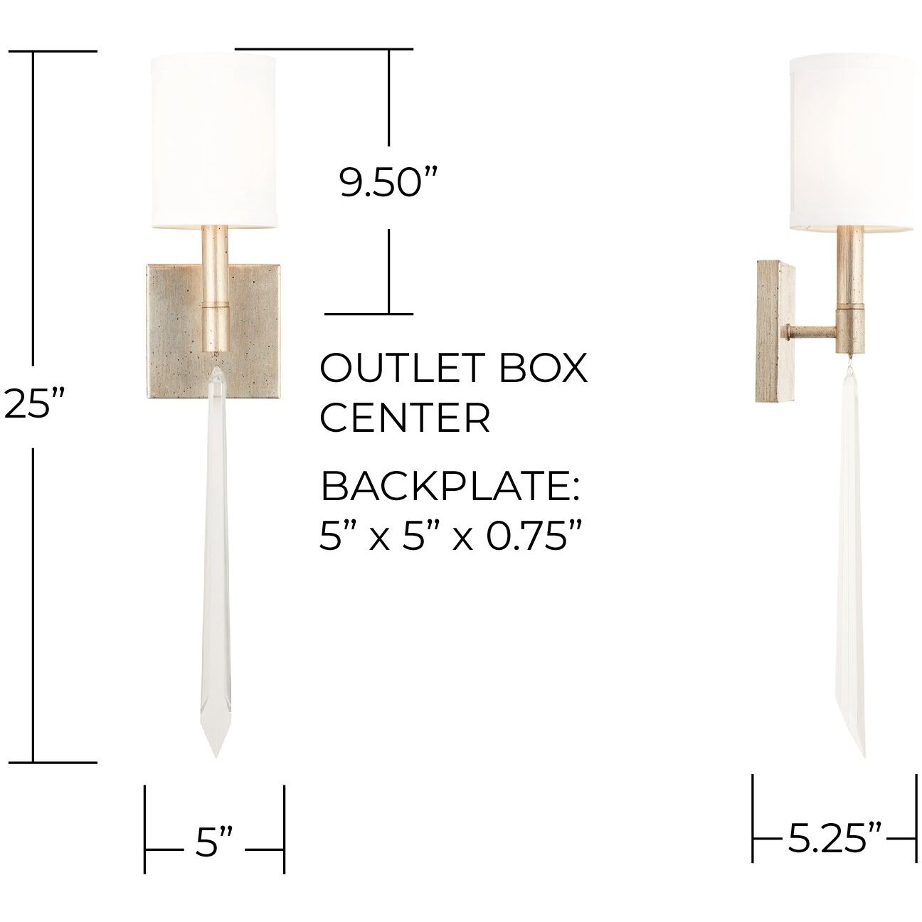 Gwyneth 1 Light 5 inch Winter Gold Sconce Wall Light