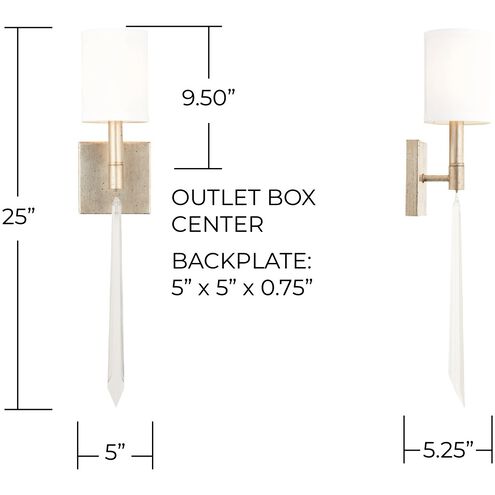 Gwyneth 1 Light 5 inch Winter Gold Sconce Wall Light