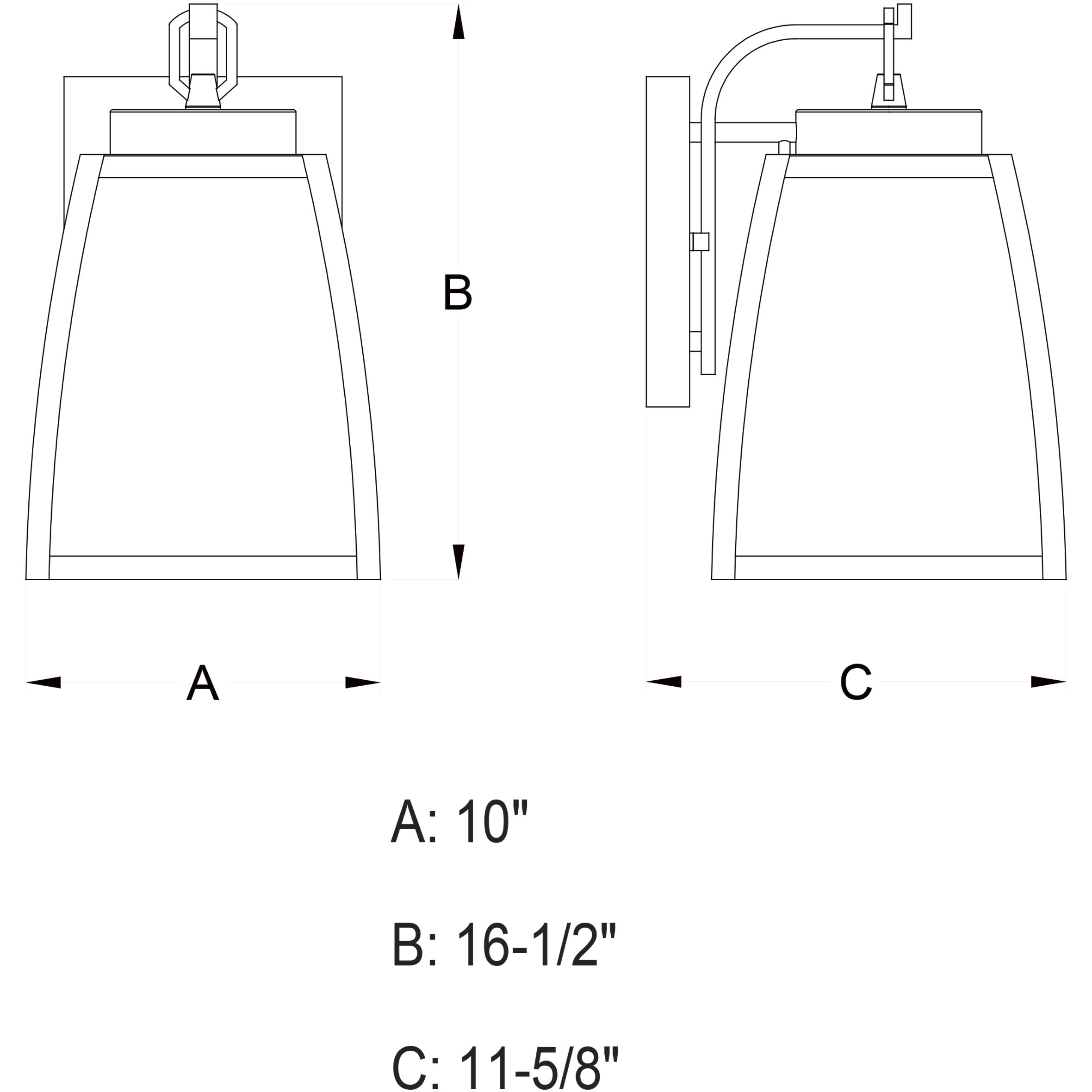 Granville LED 16.5 inch Oil Burnished Bronze Outdoor Wall