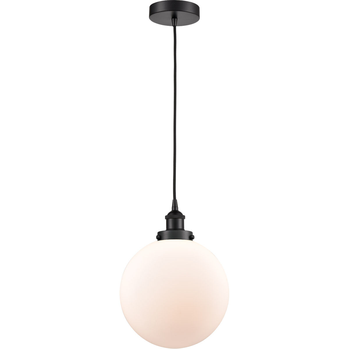 Edison Beacon LED 10 inch Matte Black Mini Pendant Ceiling Light