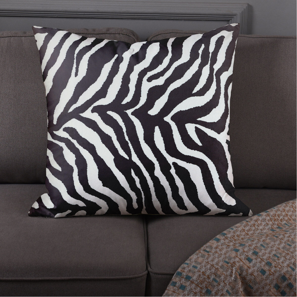 Dann Foley 24 inch Zebra Decorative Pillow