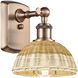 Ballston Bristol Natural II Armed Sconce Wall Light in Antique Copper
