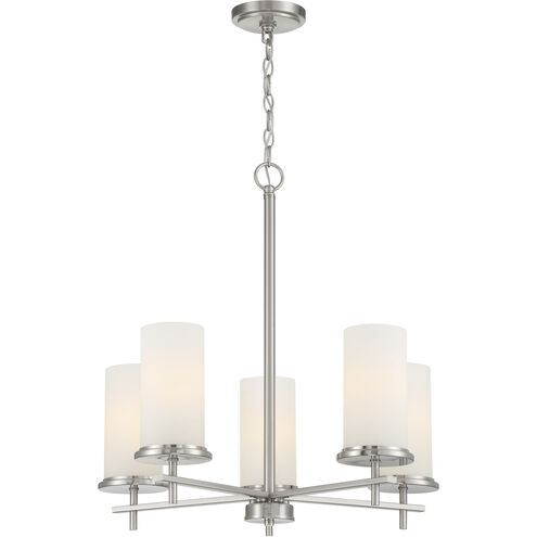 Haisley 5 Light 24 inch Brushed Nickel Chandelier Ceiling Light