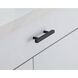 Dior Matte Black Hardware Drawer Pull in 3in Center to Center Bar, Set of 10
