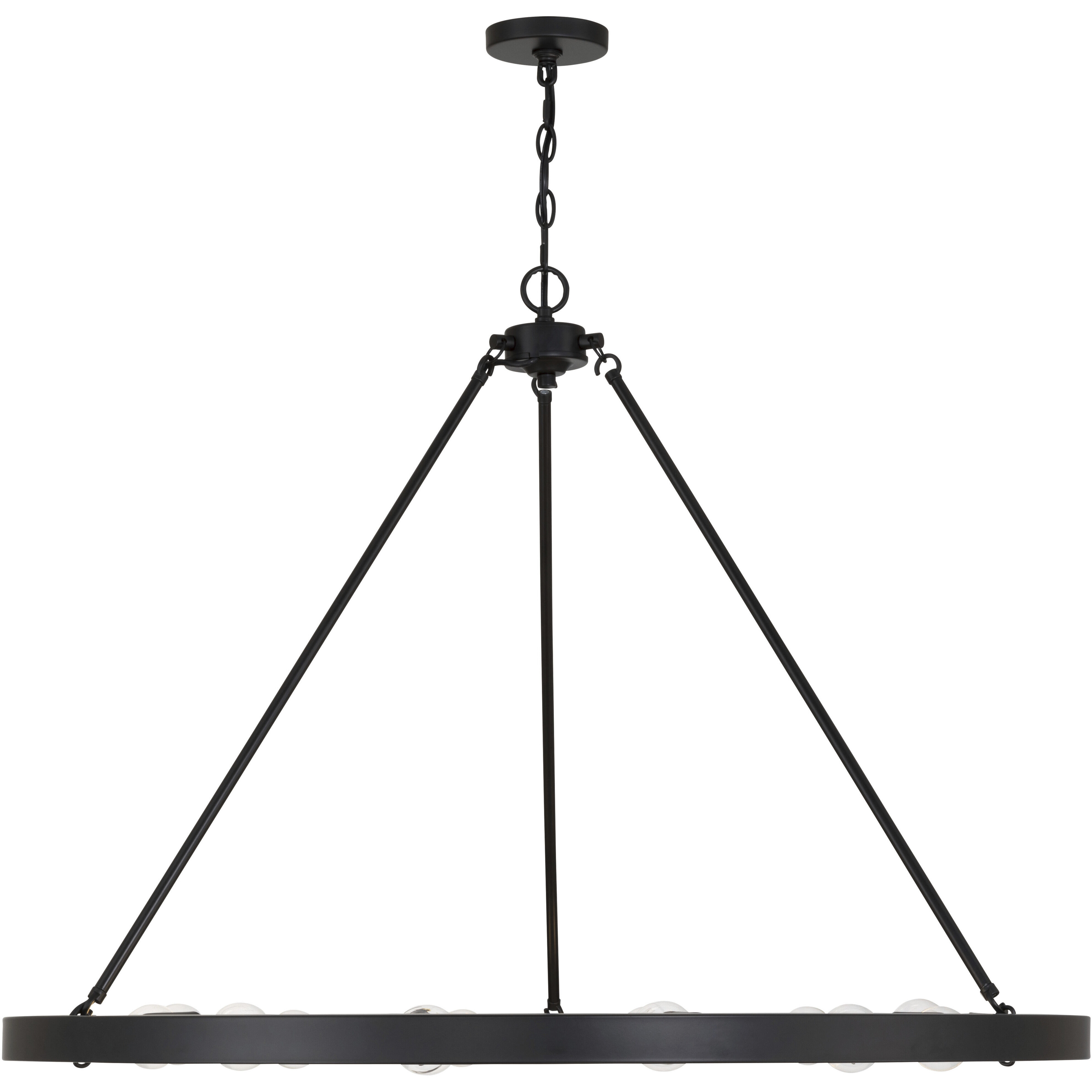 Castile 12 Light 40 inch Matte Black Chandelier Ceiling Light