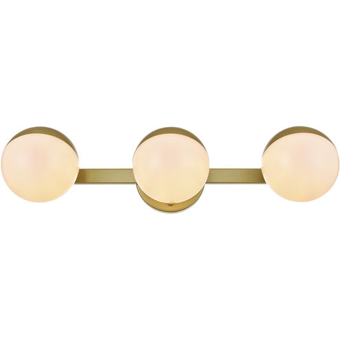 Majesty 3 Light 21 inch Brass Bath Sconce Wall Light