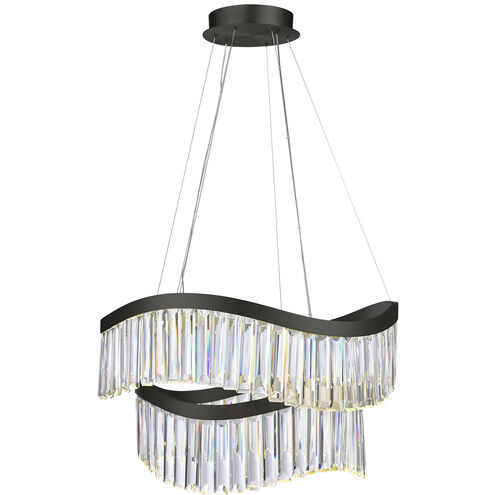 Jules LED 24.8 inch Black Chandelier Ceiling Light