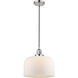 Franklin Restoration Bell 1 Light 12 inch Polished Nickel Mini Pendant Ceiling Light in Incandescent, Matte White, Franklin Restoration